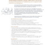 Senior-Projekmanager / Senior-Consultant (m/w/d)